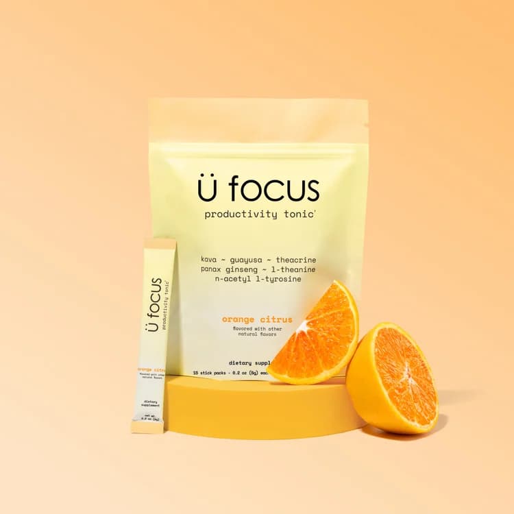 Calming Co. Ü Focus Orange Citrus pouch and individual stick