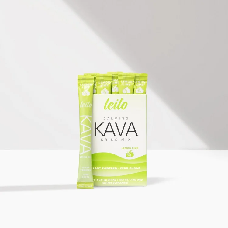 Leilo Lemon Lime drink mix box and green sticks