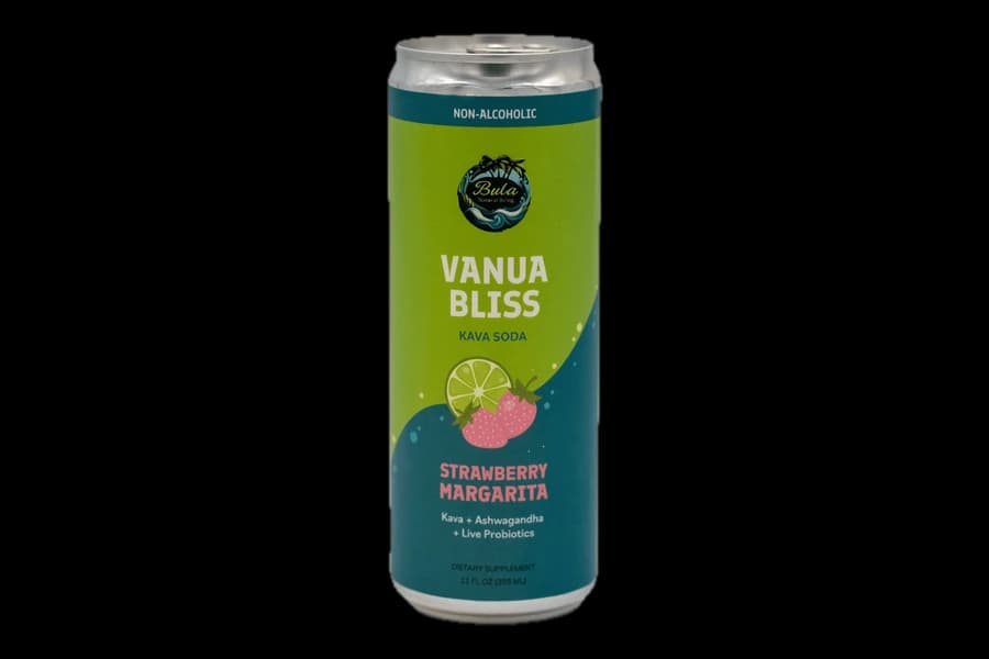 Vanua Bliss low-sugar kava seltzer with fruit