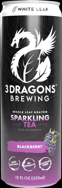 3 Dragons Brewing White Leaf Blackberry botanical sparkling tea can