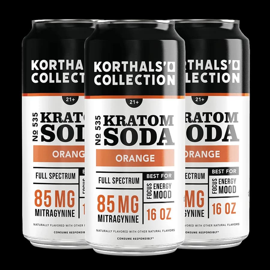 Korthals’ Collection No. 535 Orange kratom soda four-pack