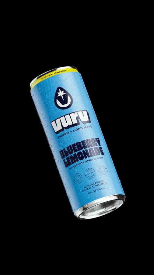 Vurv Blueberry Lemonade botanical beverage can