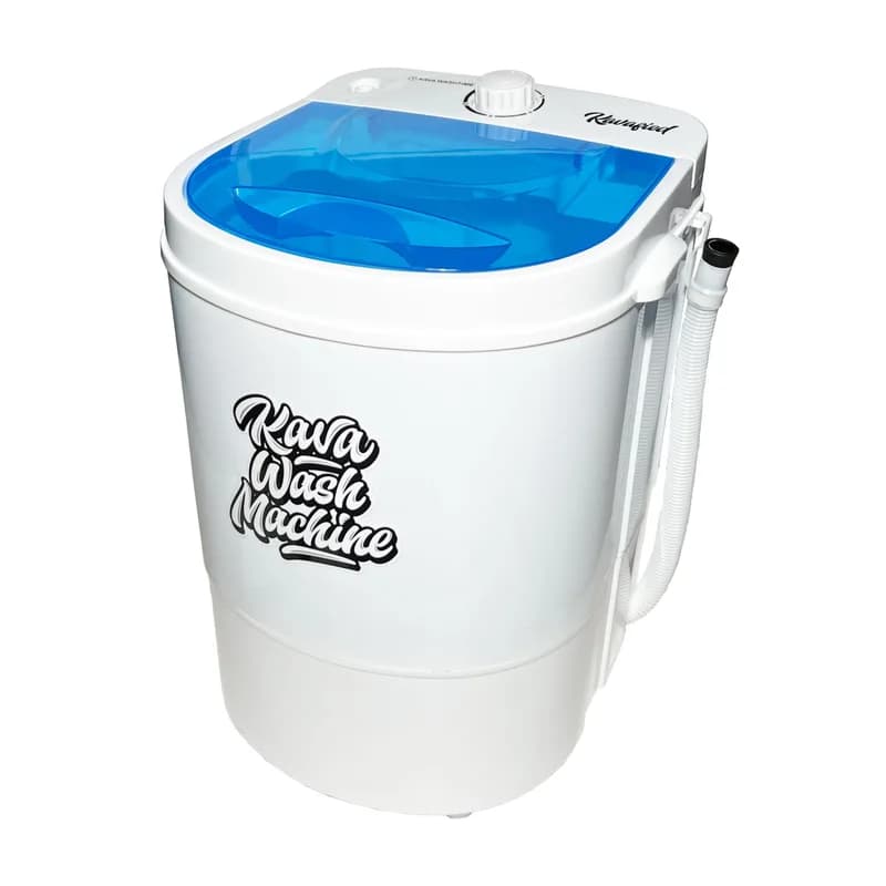 Kavafied electric kava wash extraction machine with transparent blue lid