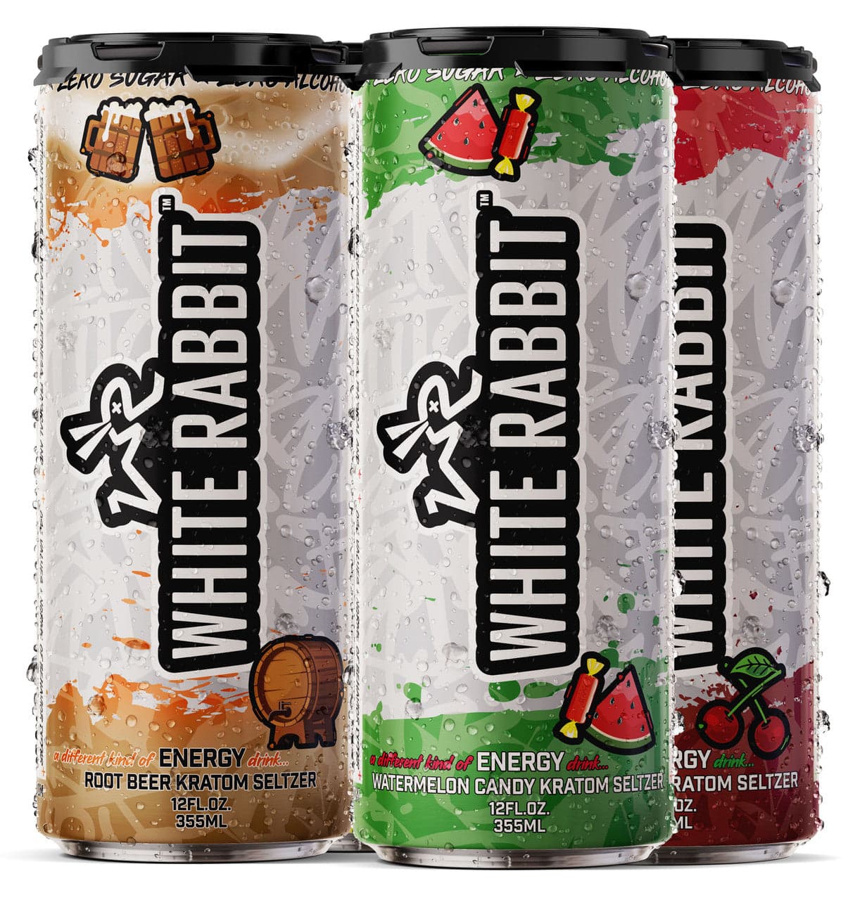 A colorful variety of canned botanical drinks