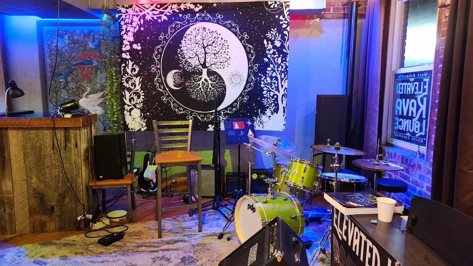 Inside or outside Elevated Kava Lounge