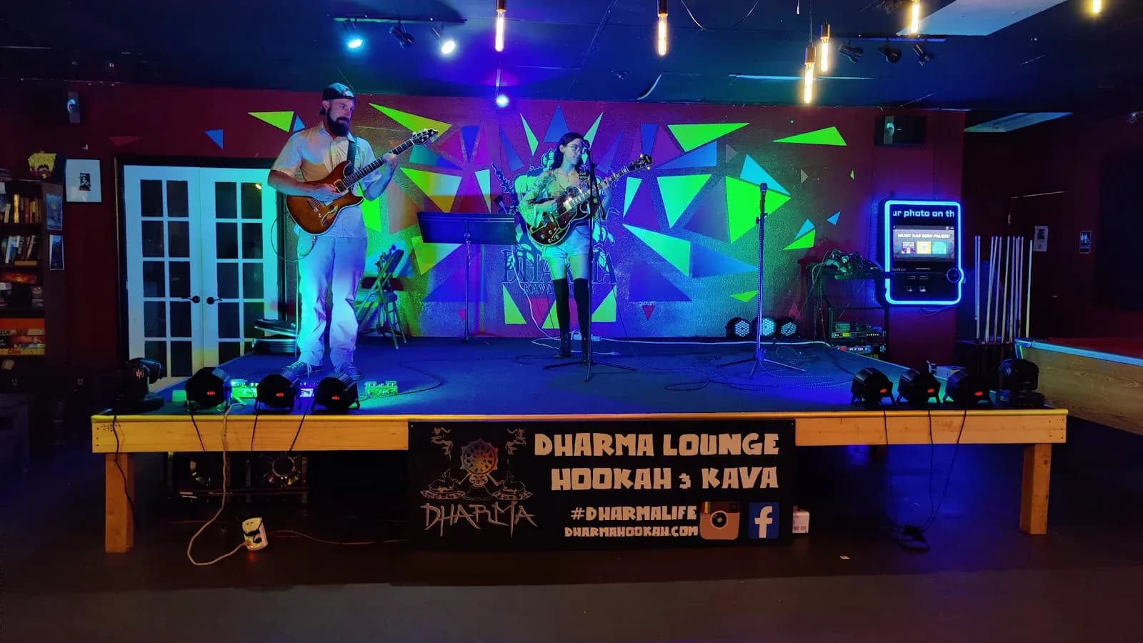 Inside or outside Dharma Kava Lounge