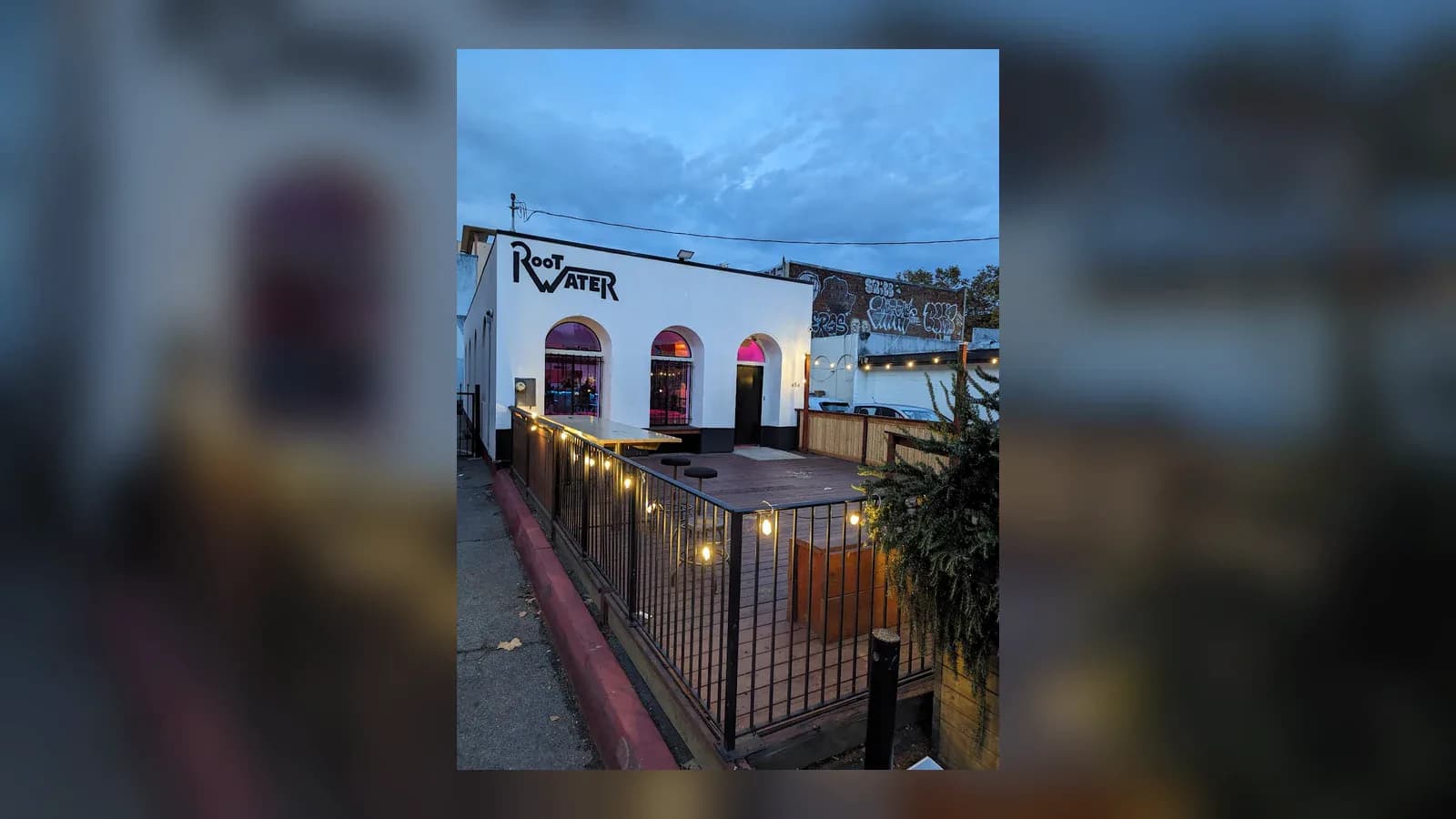 Inside or outside Rootwater Kava Bar