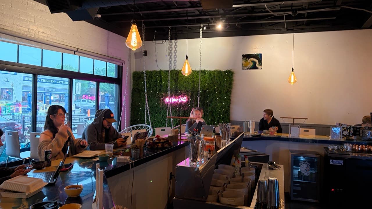 Inside or outside The Kava Bar Denton