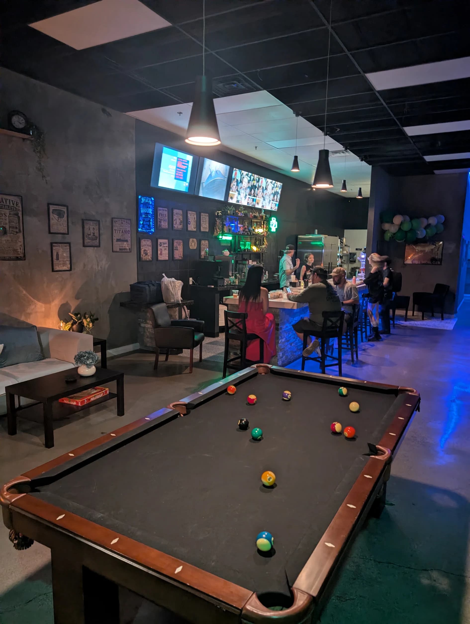 Inside or outside The Well Social Club