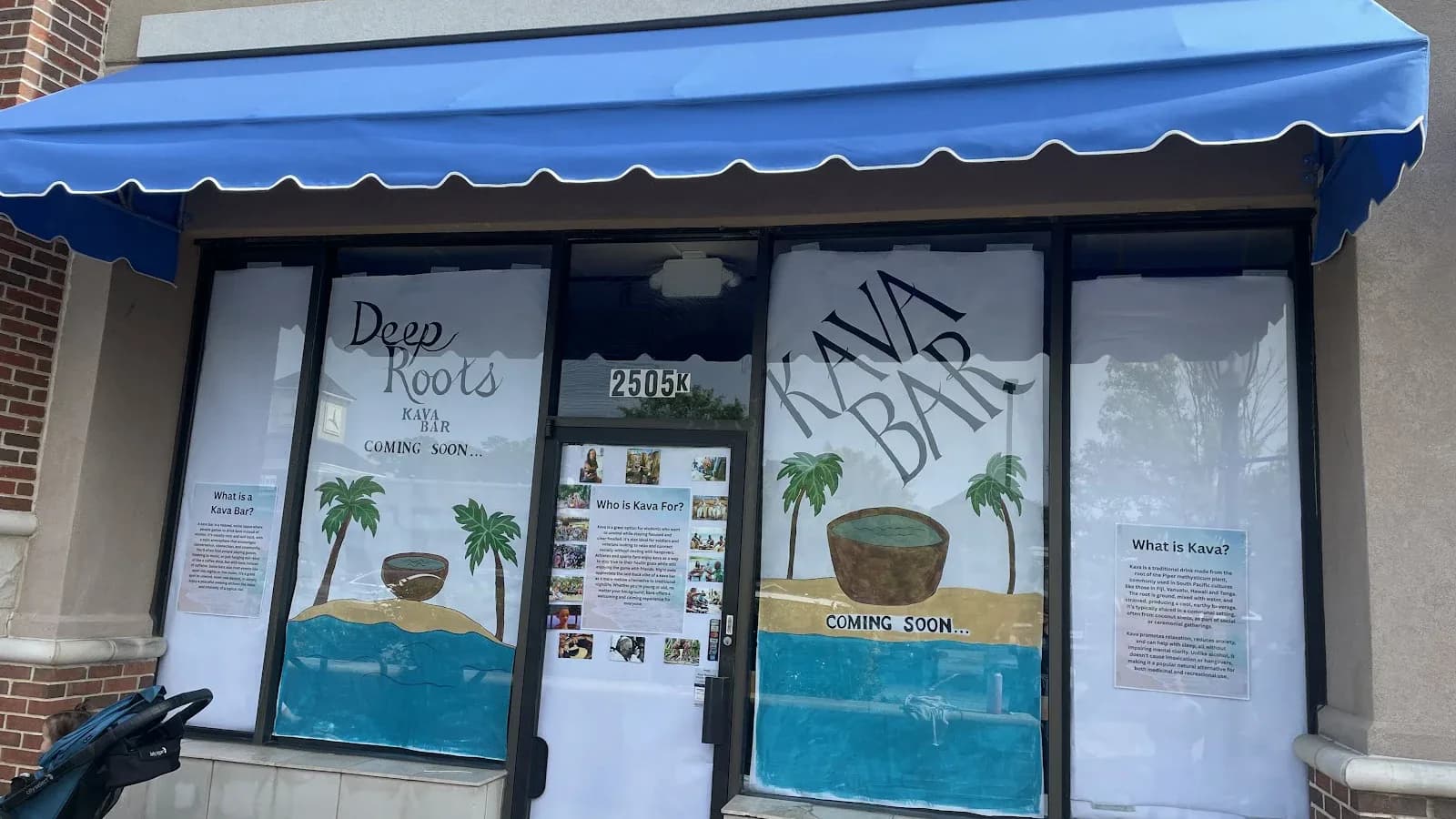 Inside or outside Deep Roots Kava Bar