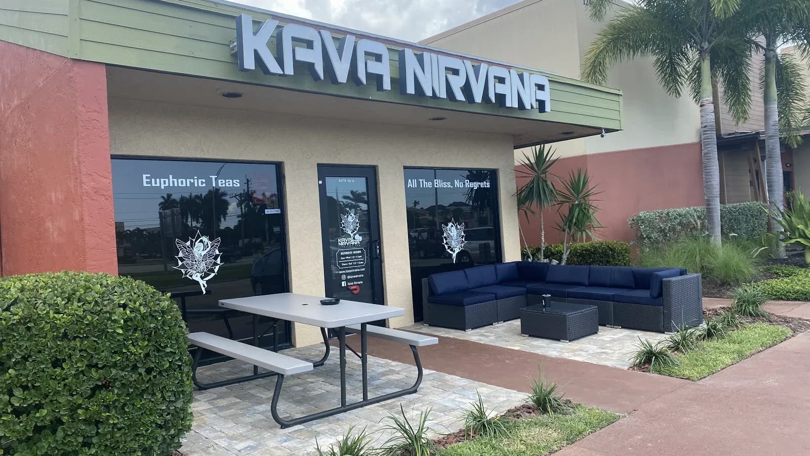 Inside or outside Kava Nirvana Kava Bar