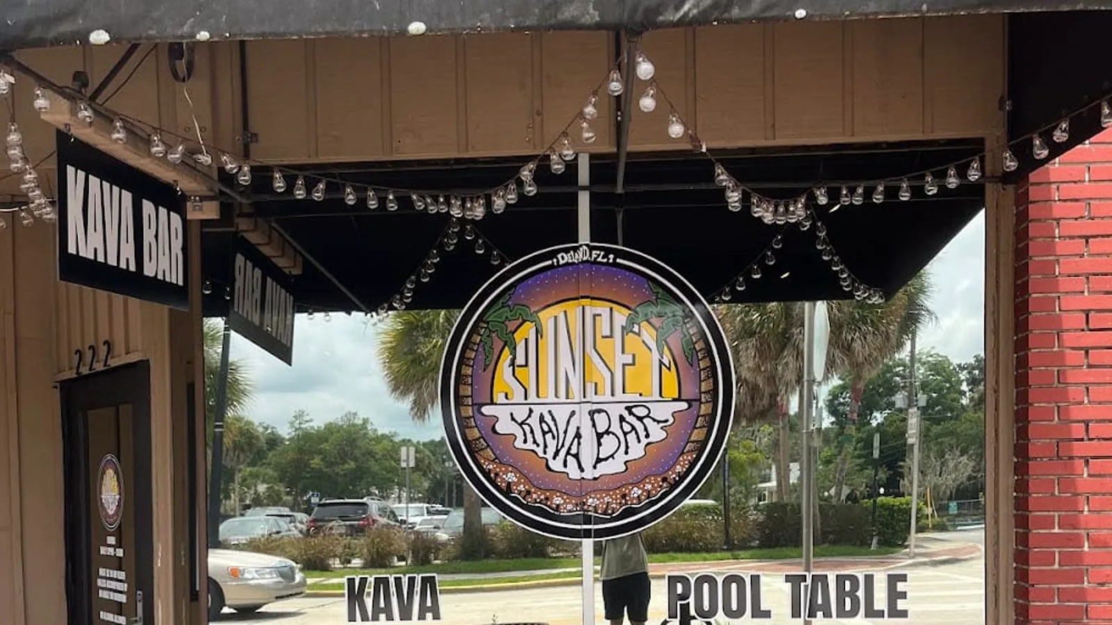 Inside or outside Sunset Kava Bar