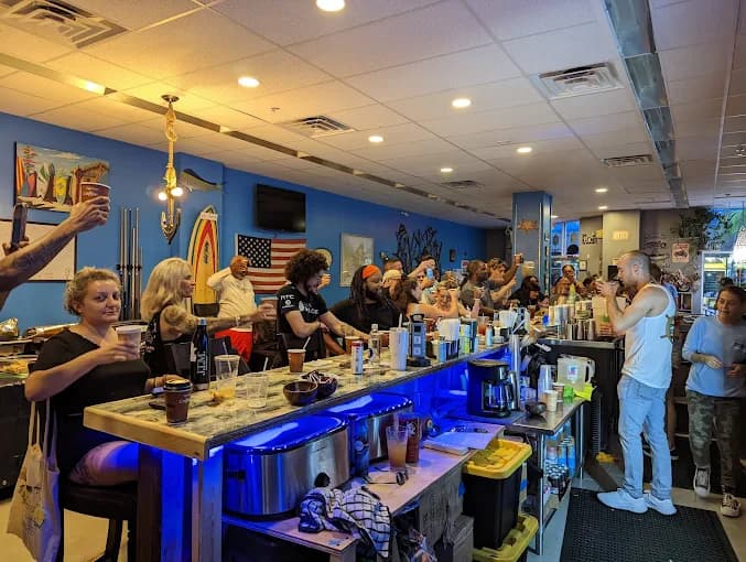 Inside or outside Island Vibes Kava Bar Pompano