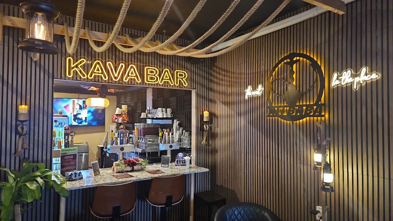 Inside or outside Alibaba Lounge & Kava Bar