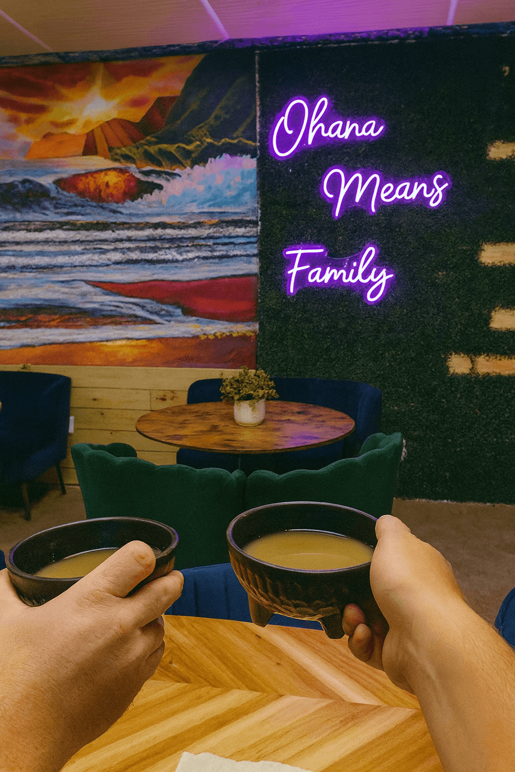 Inside or outside Ohana Coffee & Kava