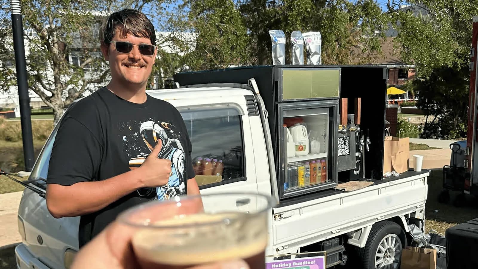 Inside or outside AstroBrew Coffee Tea Kava Hemp