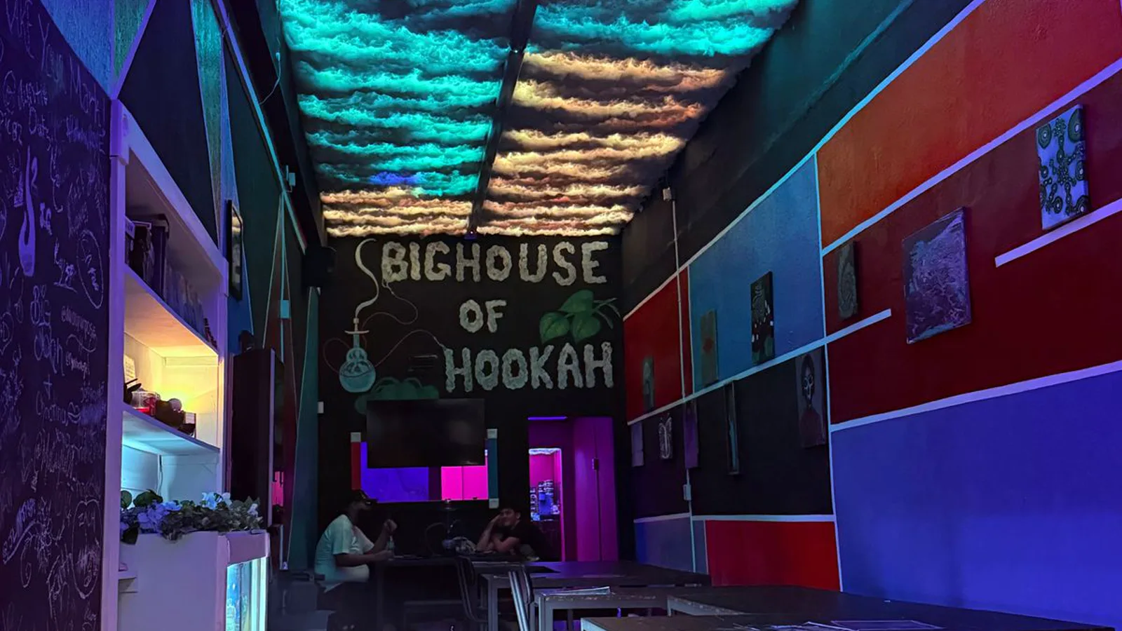 Inside or outside Big House of Hookah & Kava Lounge