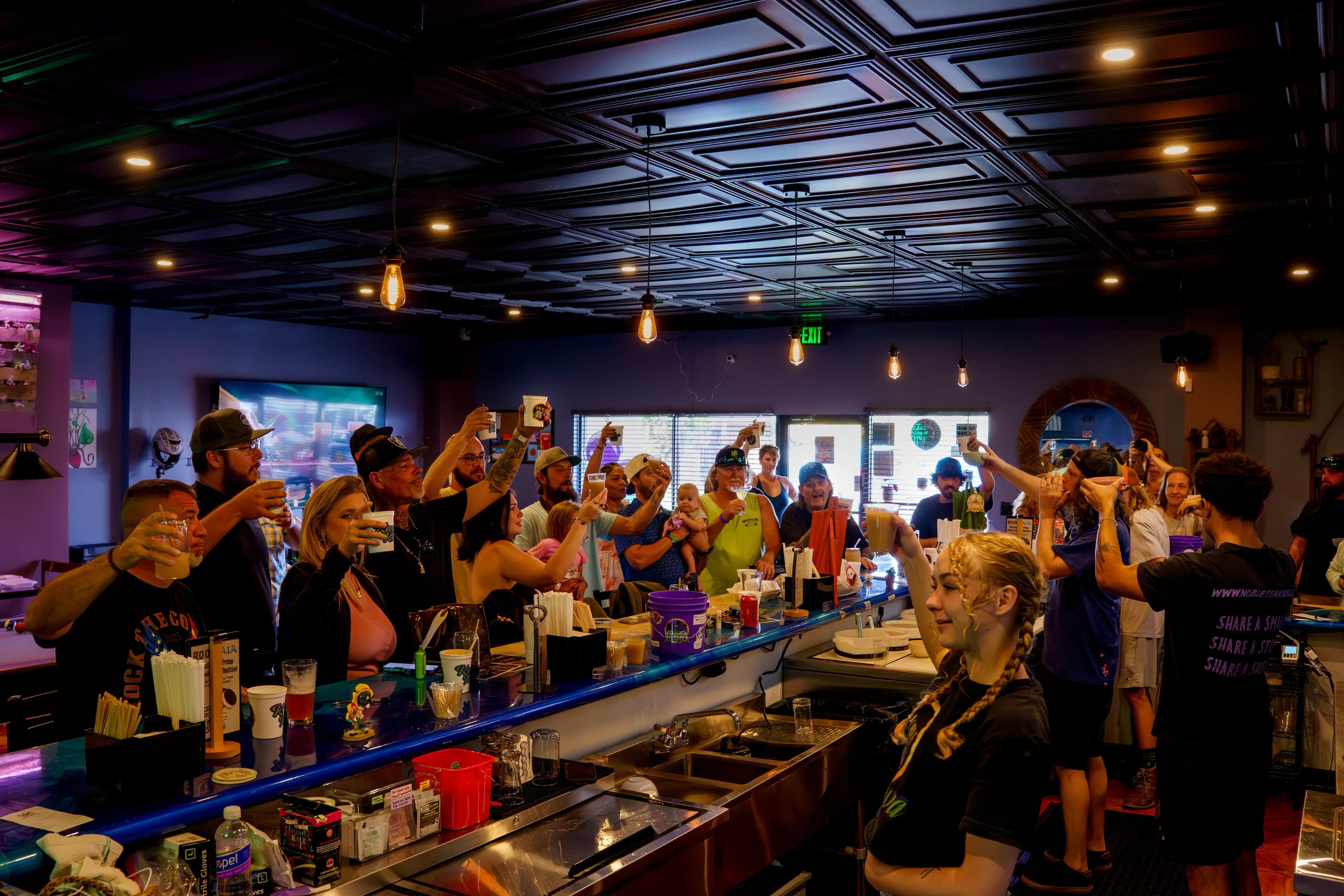 Inside or outside Noble Tea Kava Bar