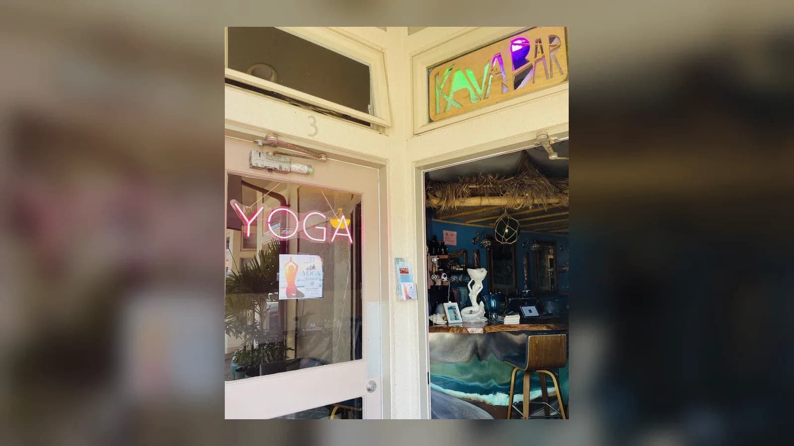 Inside or outside Aumakua Kava Lounge