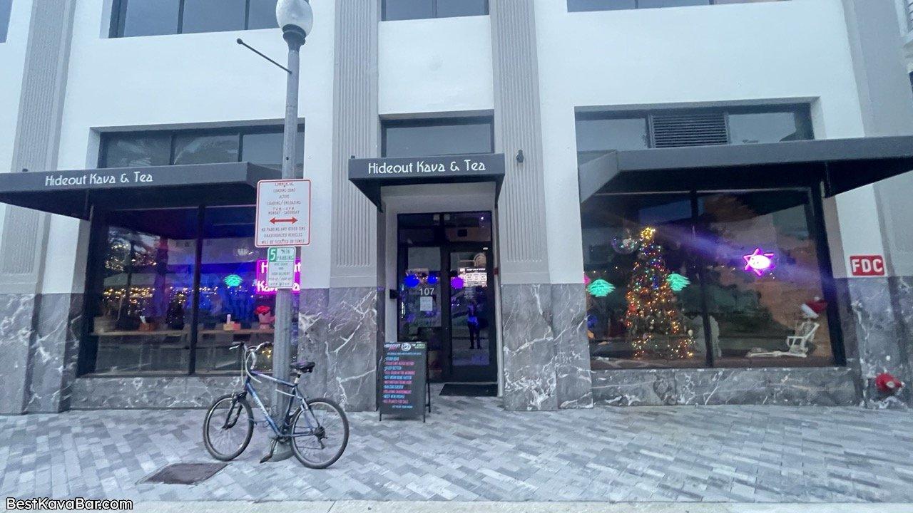 Hideout Kava Bar Downtown WPB Storefront View