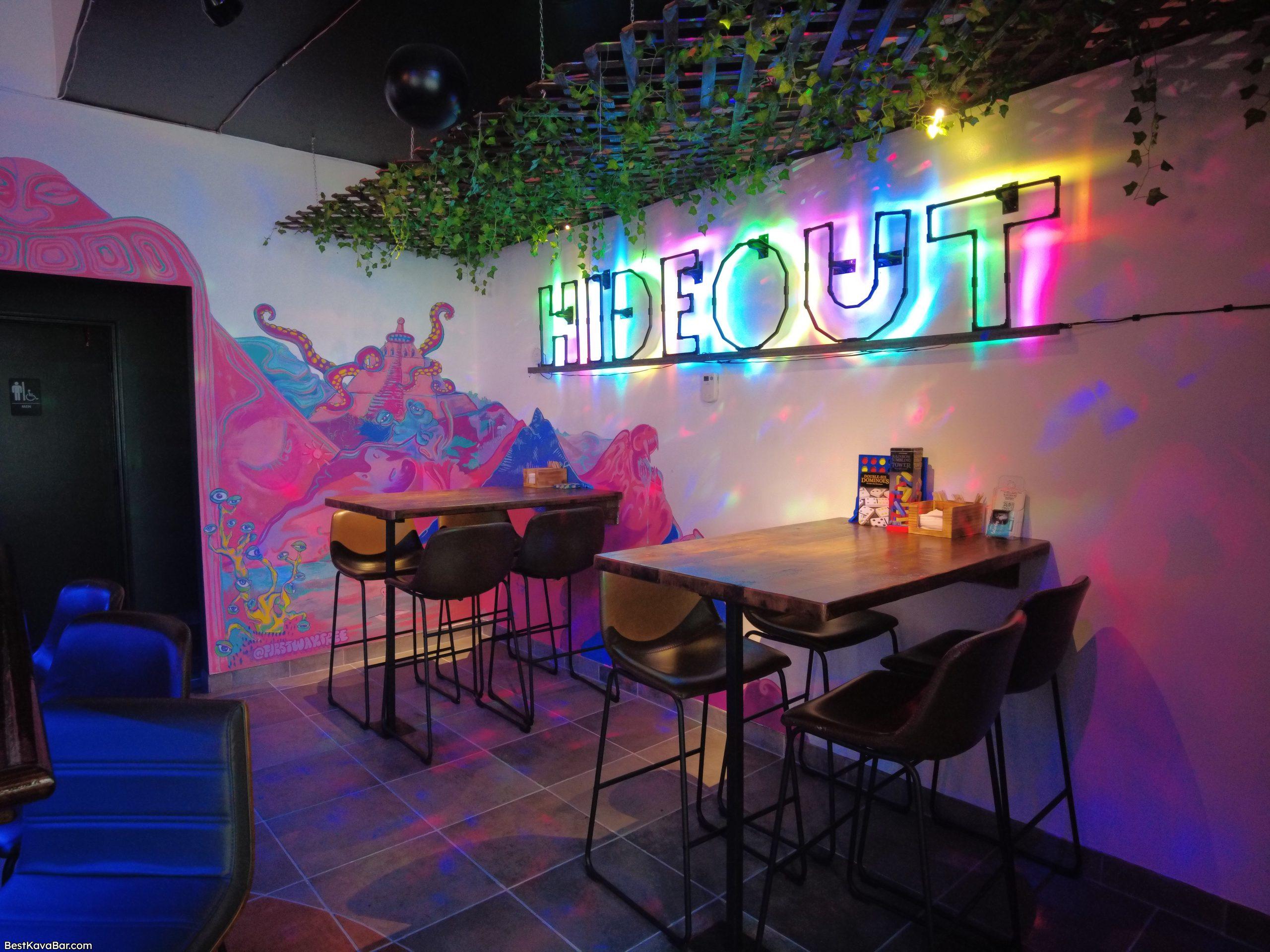 The Hideout Kava and Tea ( off clematis) seating