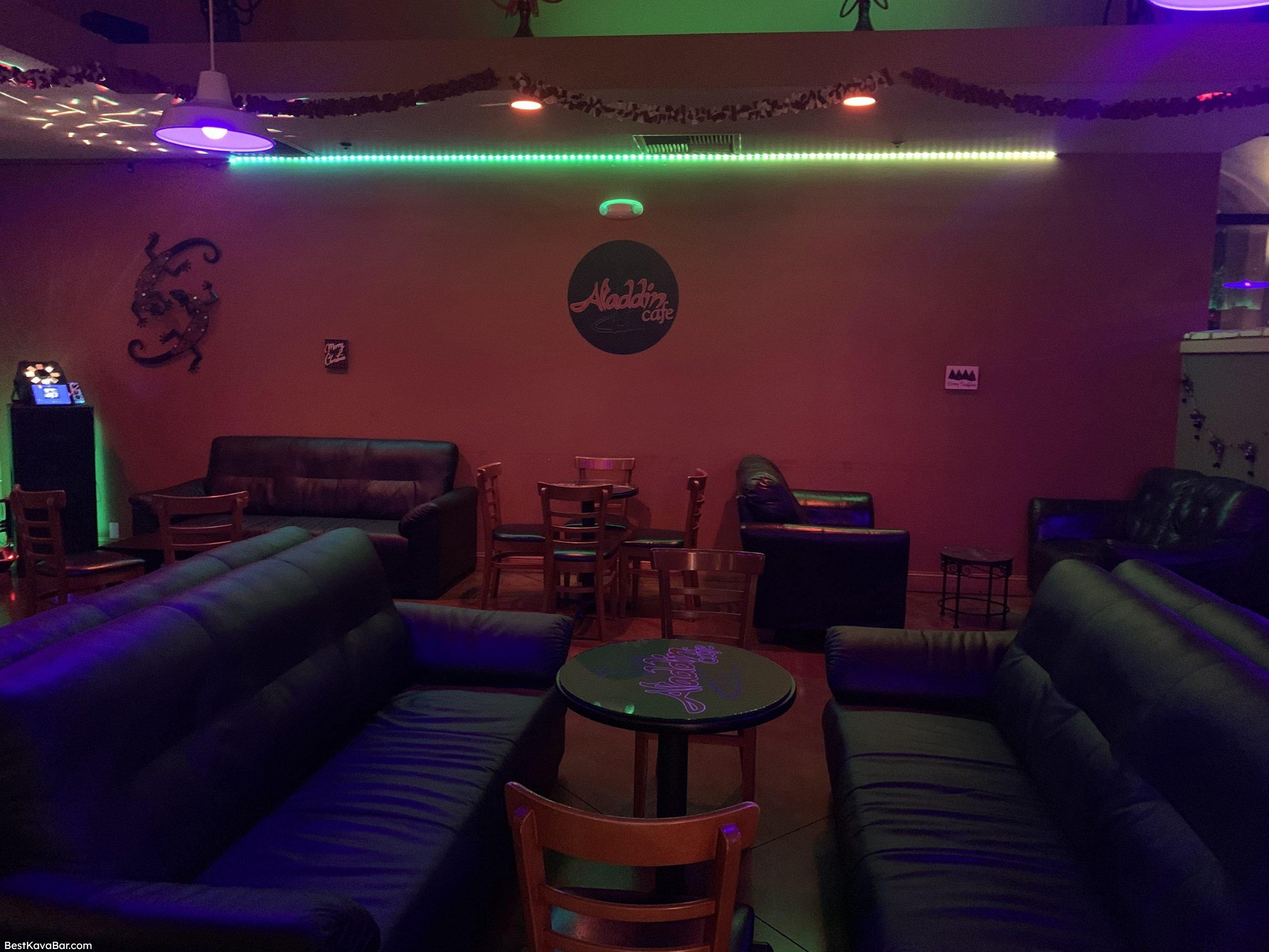 Aladdin Cafe Hookah & Kava Bar ( Roseville ) seating