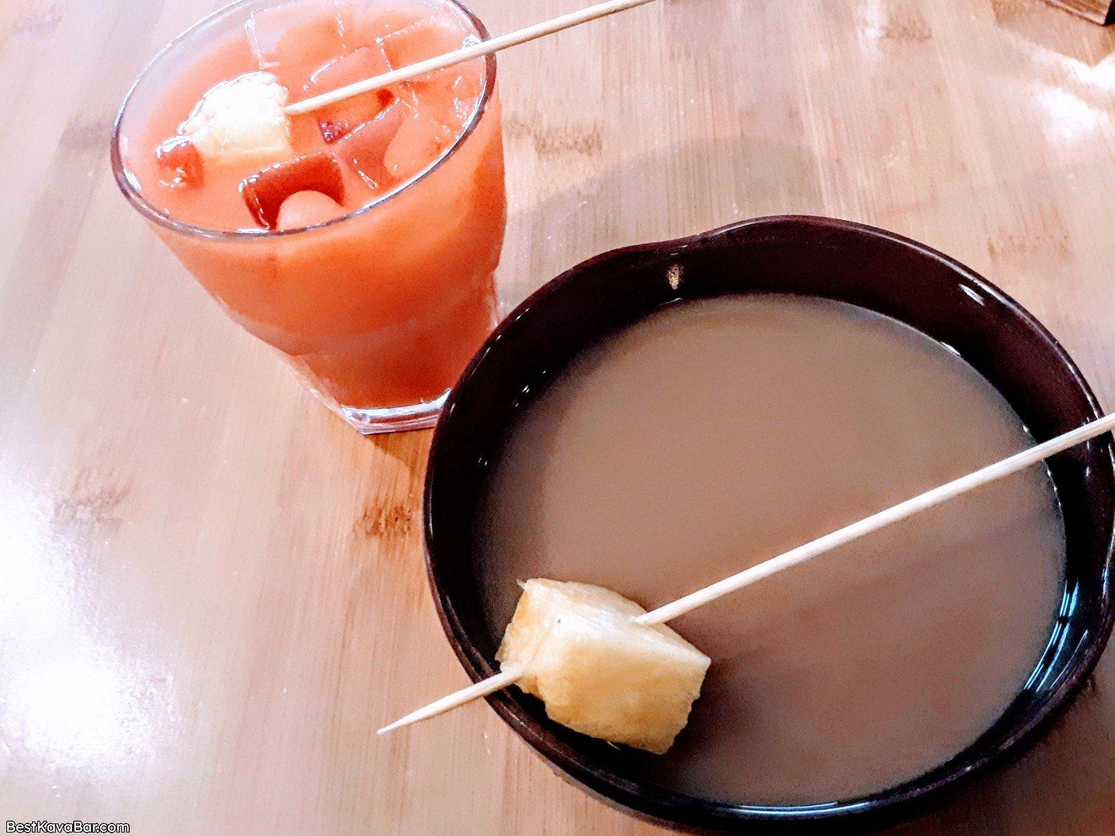 The Kava Konnection shell and drink